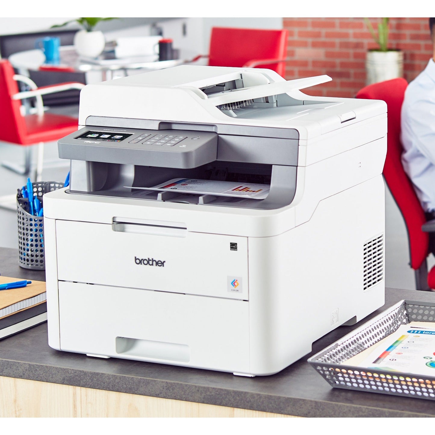 Brother MFC-L3710CW Compact Digital Color All-in-One Printer Providing Laser Quality Results with Wireless