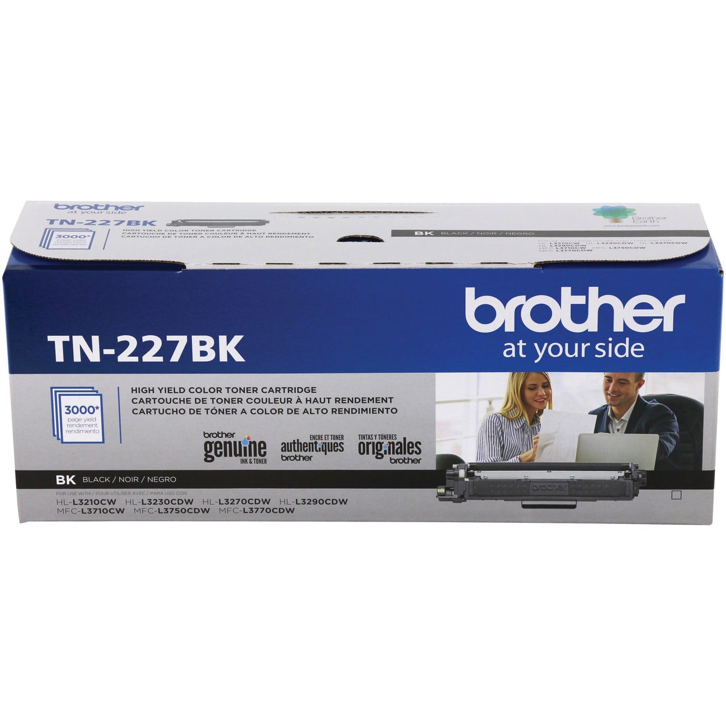 Brother Genuine TN-227BK High Yield Black Toner Cartridge