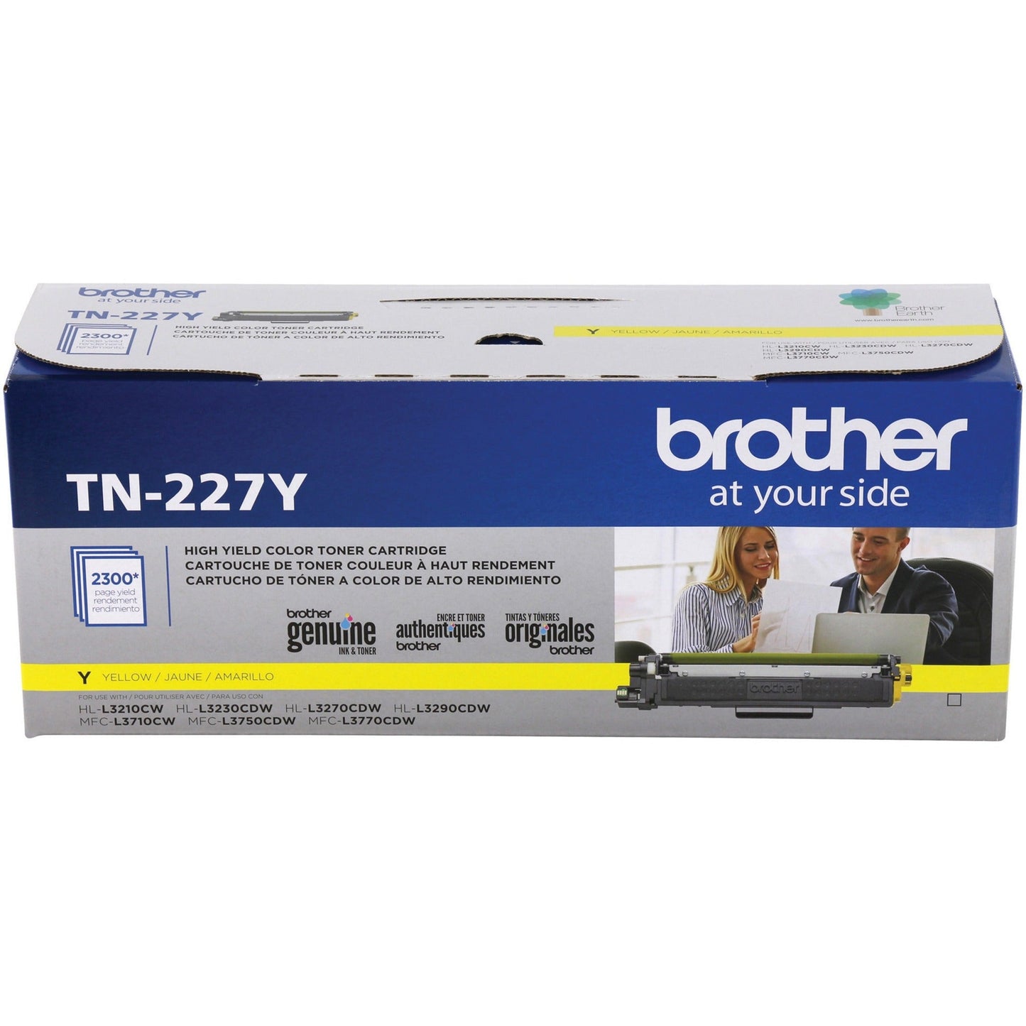 Brother Genuine TN-227Y High Yield Yellow Toner Cartridge