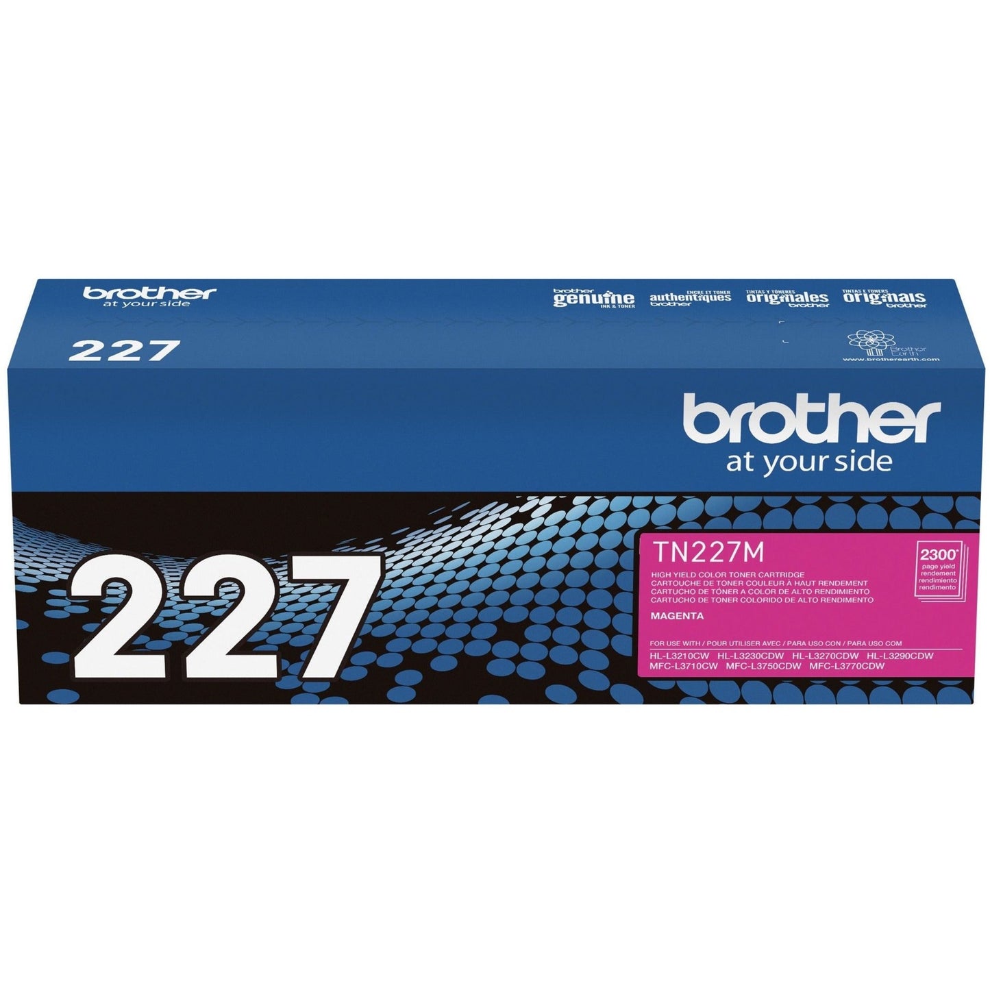 Brother Genuine TN-227M High Yield Magenta Toner Cartridge