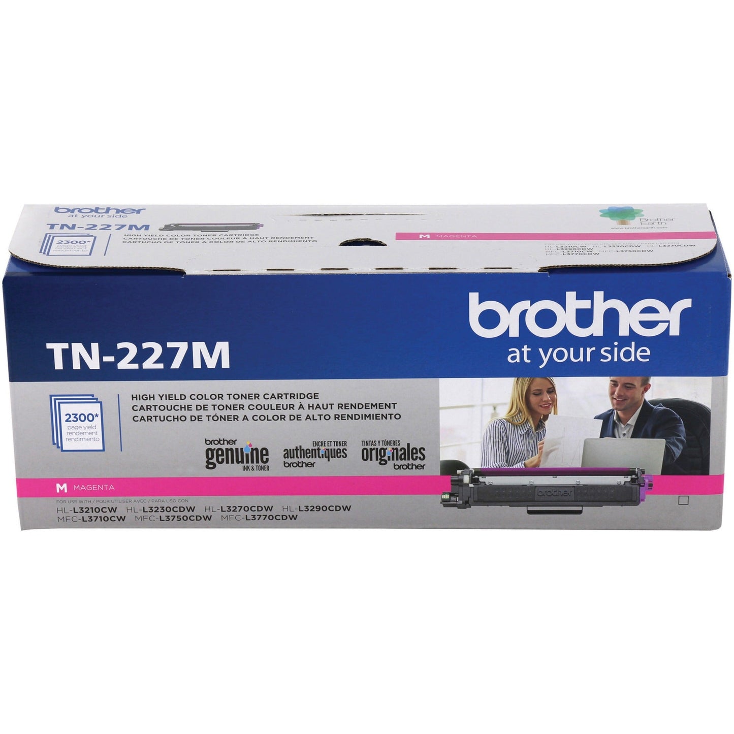 Brother Genuine TN-227M High Yield Magenta Toner Cartridge