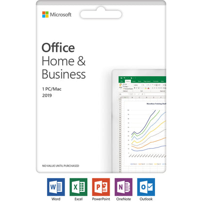 Microsoft Office 2019 Home & Business - Box Pack - NA/PR/TT Only Medialess