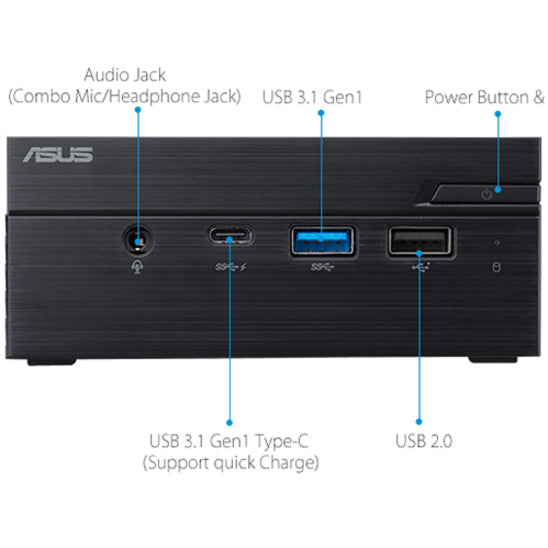 Asus miniPC PN60-BB3006MC Desktop Computer - Intel DDR4 SDRAM - Mini PC - Black