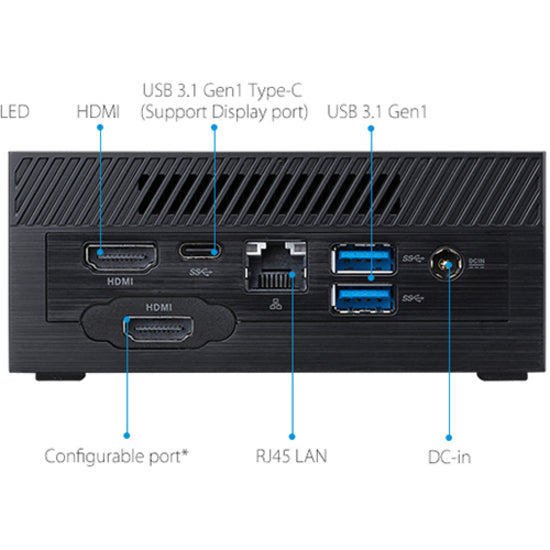 Asus miniPC PN60-BB3006MC Desktop Computer - Intel DDR4 SDRAM - Mini PC - Black