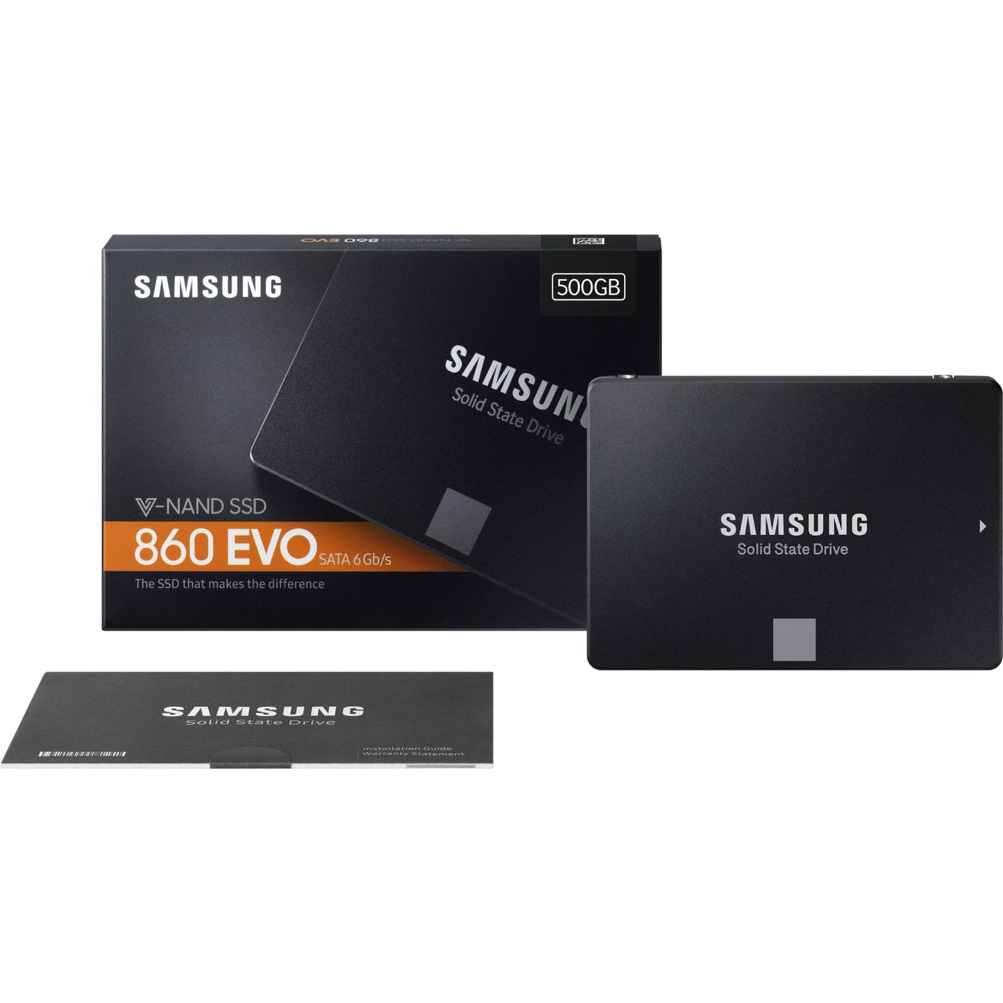 Samsung 860 EVO MZ-76E500BW 500 GB Solid State Drive - 2.5" Internal - SATA (SATA/600)