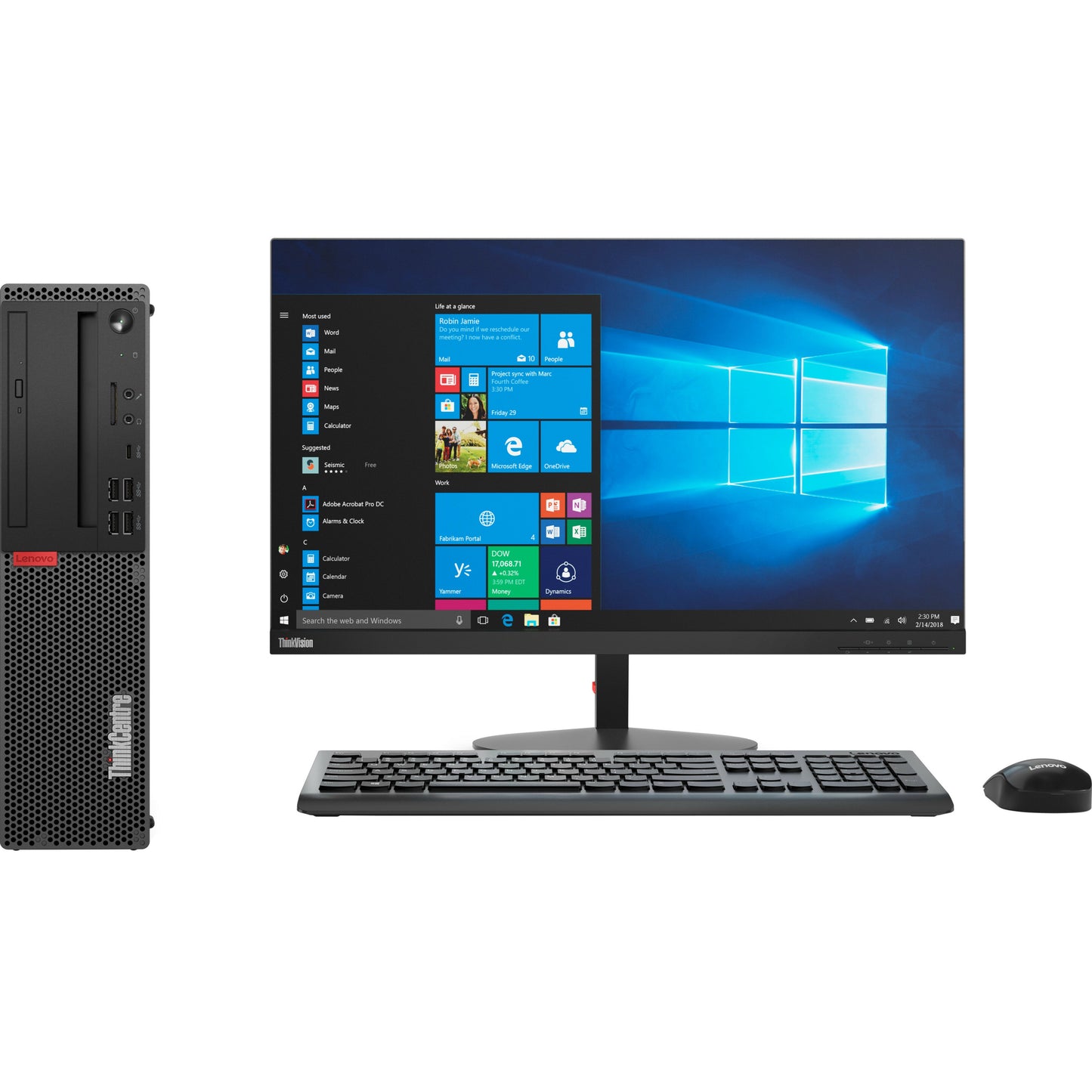 Lenovo ThinkCentre M920s 10SJ000PUS Desktop Computer - Intel Core i5 8th Gen i5-8500 3 GHz - 8 GB RAM DDR4 SDRAM - 256 GB SSD - Small Form Factor