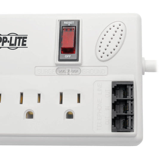 Tripp Lite 8-Outlet Surge Protector with DSL/Phone Line/Modem Surge Protection 3150 Joules 6 ft. (1.83 m) Cord