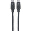 Manhattan DisplayPort 1.1 Cable 4K@60Hz 7.5m Male to Male With Latches Fully Shielded Black Lifetime Warranty Polybag