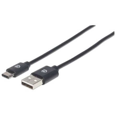 Manhattan USB-C to USB-A Cable 3m Male to Male 480 Mbps (USB 2.0) Hi-Speed USB Black Lifetime Warranty Polybag