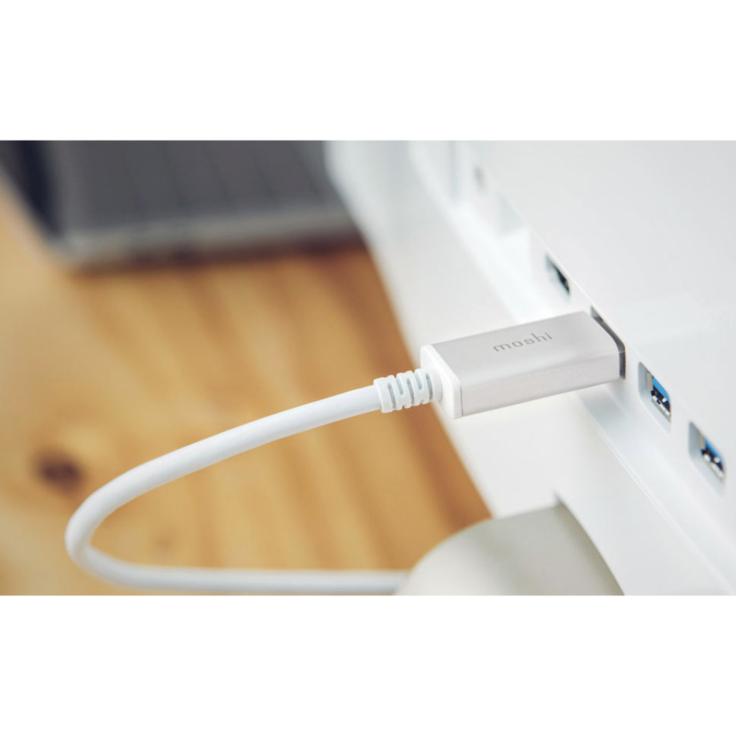 Moshi USB-C to DisplayPort Cable 5 ft (1.5 m) Works with MacBook MacBook Air Macbook Pro Surface up to 5K 60 Hz