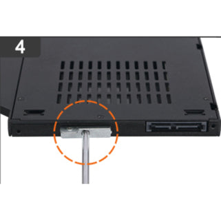Icy Dock ToughArmor MB411SPO-1B Drive Bay Adapter for 5.25" - Serial ATA/600 Host Interface Internal - Black