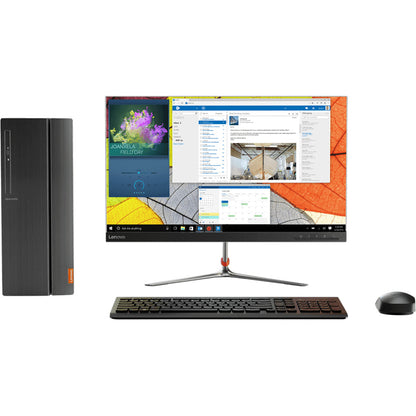 Lenovo IdeaCentre 510A-15ICB 90HV000NUS Desktop Computer - Intel Core i3 8th Gen i3-8100 3.60 GHz - 4 GB RAM DDR4 SDRAM - 1 TB HDD - 16 GB SSD - Tower - Gun Metal