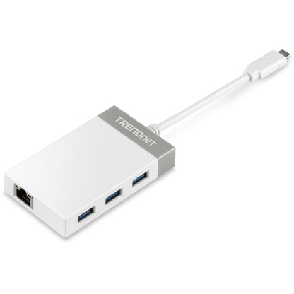TRENDnet USB-C to Ethernet Gigabit Adapter TUC-ETGH3 USB-C Hub with RJ-45 Gigabit Windows and Mac Compatible 3 x USB 3.0 Ports 1 x Gigabit Ethernet Port Compatible with USB 2.0 and USB 1.1