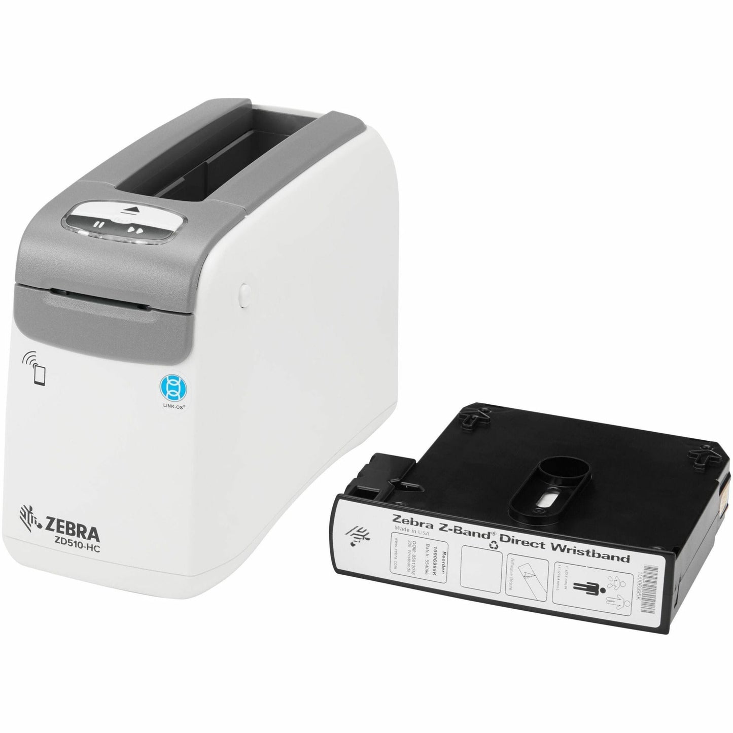 Zebra ZD510-HC Direct Thermal Printer - Monochrome - Portable - Wristband Print - Ethernet - USB - USB Host - Bluetooth - Near Field Communication (NFC) - EU UK - TAA Compliant