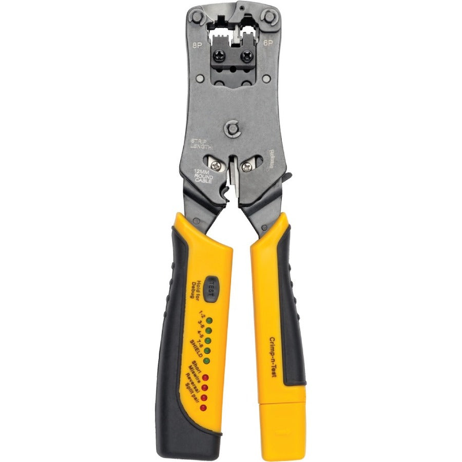 Tripp Lite RJ11/RJ12/RJ45 Wire Crimper with Built-in Cable Tester