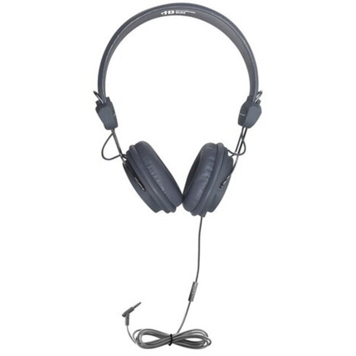 Hamilton Buhl Sack-O-Phones 5 Gray Favoritz Headsets With In-Line Microphone And TRRS Plug