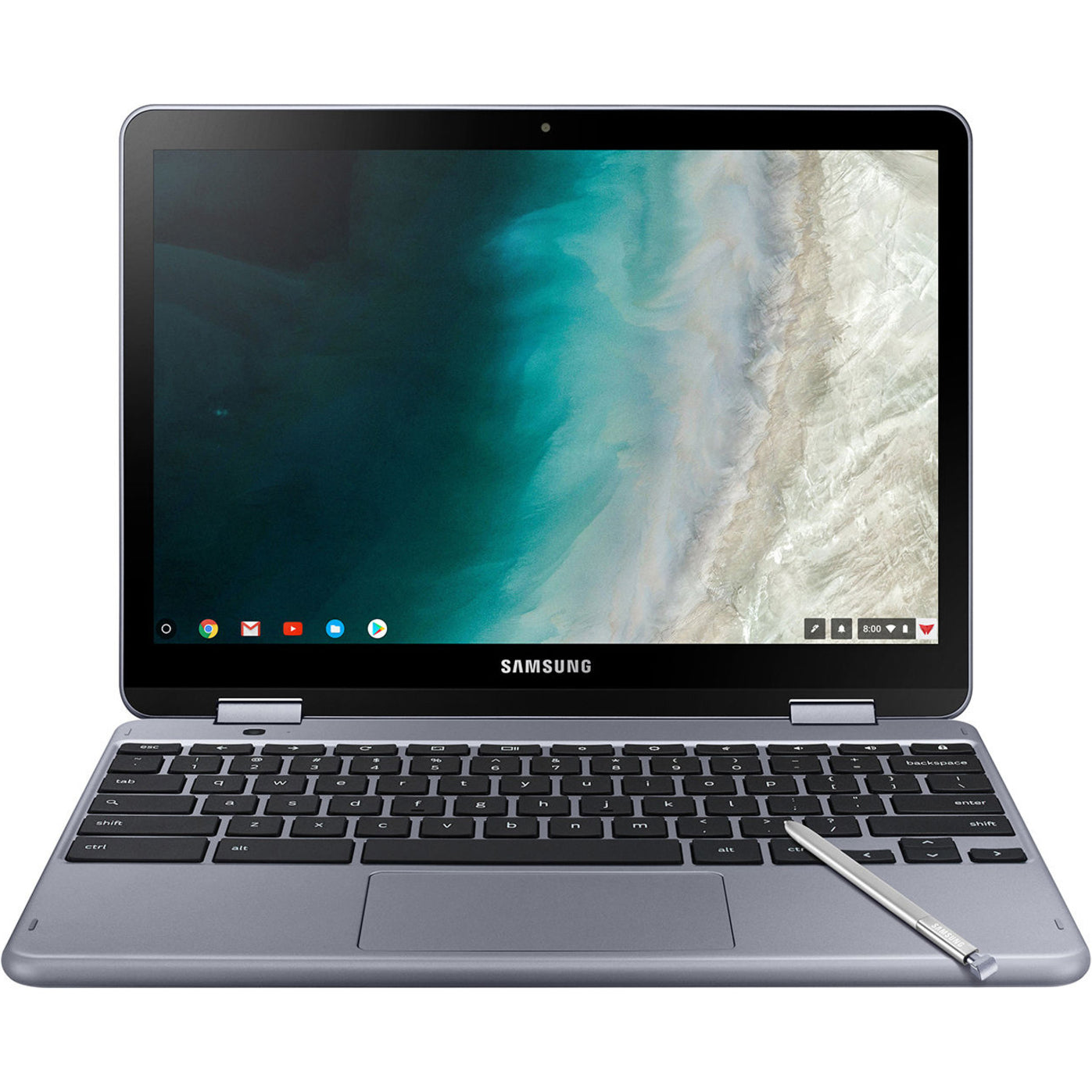 Samsung Chromebook Plus XE521QAB-K01US 12.2" Touchscreen Convertible 2 in 1 Chromebook - 1920 x 1200 - Intel Celeron 3965Y 1.50 GHz - 4 GB Total RAM - 32 GB Flash Memory - Stealth Silver