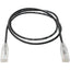 Tripp Lite Cat6 Gigabit Snagless Slim UTP Ethernet Cable (RJ45 M/M) PoE Black 2 ft. (0.61 m)