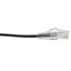 Tripp Lite Cat6 Gigabit Snagless Slim UTP Ethernet Cable (RJ45 M/M) PoE Black 2 ft. (0.61 m)