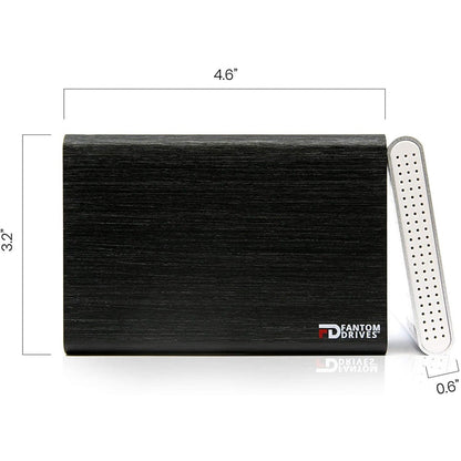 Fantom Drives 250GB Portable SSD - G31 - USB 3.2 Type-C 560MB/s Plug & Play for Mac Aluminum Black CSD250B-M