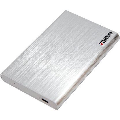 Fantom Drives 500GB Portable SSD - G31 - USB 3.2 Type-C 560MB/s Plug & Play for Mac Aluminum Silver CSD500S-M