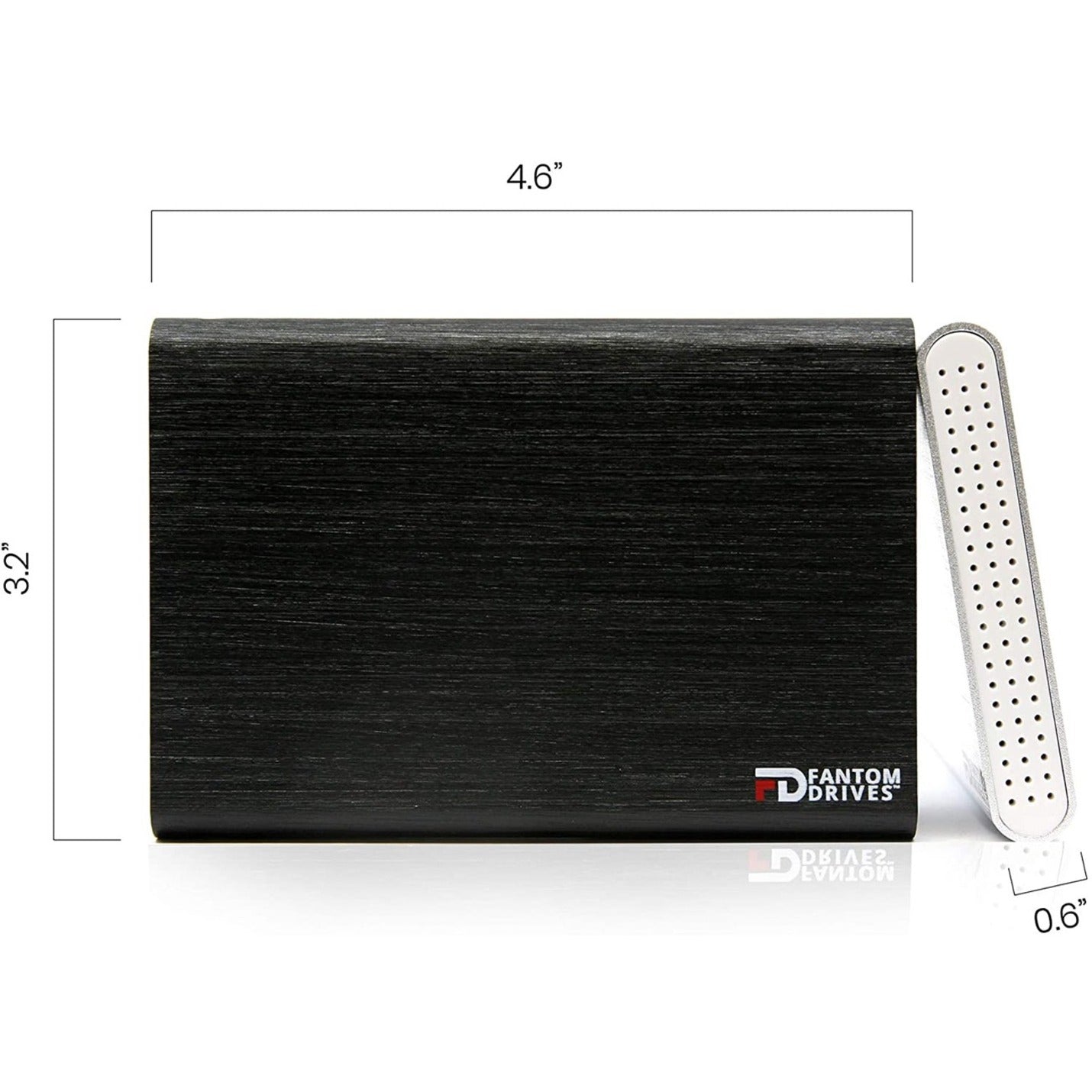 Fantom Drives 1TB Portable SSD - G31 - USB 3.2 Type-C 560MB/s Plug & Play for Windows Aluminum Black CSD1000B-W