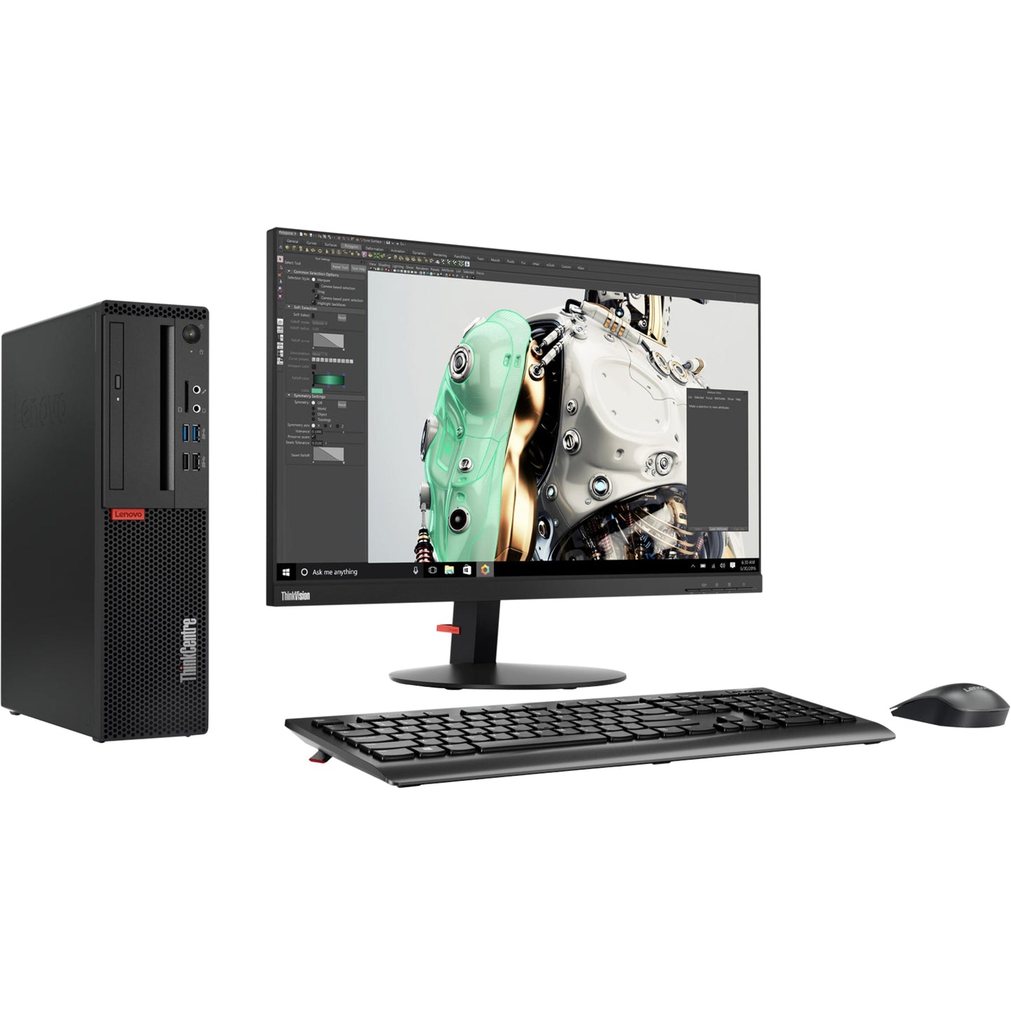 Lenovo ThinkCentre M725s 10VT0003US Desktop Computer - AMD Ryzen 3 2200G 3.50 GHz - 8 GB RAM DDR4 SDRAM - 256 GB SSD - Small Form Factor