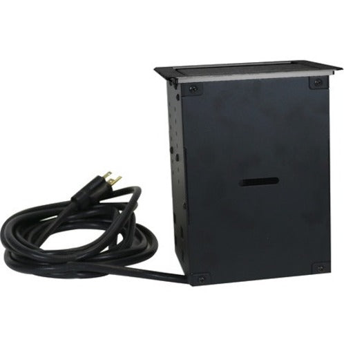 Wiremold InteGreat A/V Table Box With USB Cord Ended Black