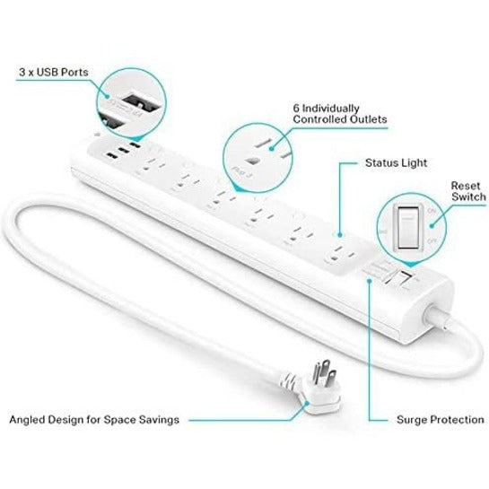 TP-Link Kasa Smart HS300 - Kasa Smart Plug Power Strip