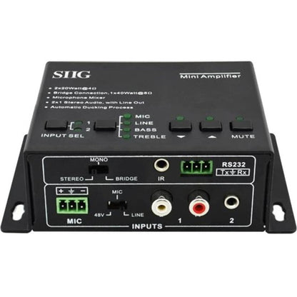 SIIG CE-AU0011-S1 Amplifier - 40 W RMS - 2 Channel - Black