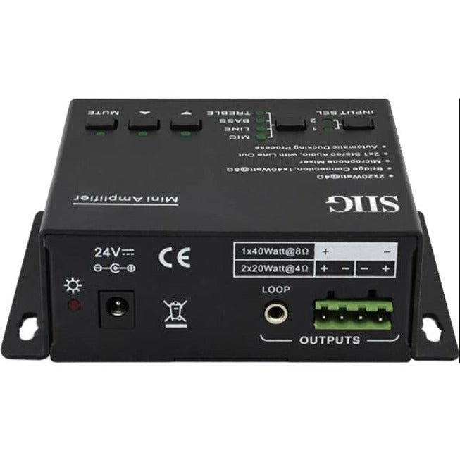 SIIG CE-AU0011-S1 Amplifier - 40 W RMS - 2 Channel - Black