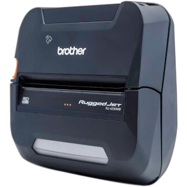 Brother RuggedJet RJ4250WBL Mobile Direct Thermal Printer - Monochrome - Portable - Label/Receipt Print - USB - Bluetooth - Near Field Communication (NFC) - Battery Included