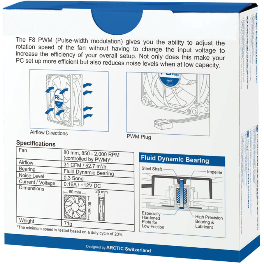 Arctic 4-Pin PWM Fan with Standard Case