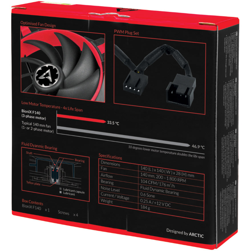 Arctic Cooling Gaming Fan with PWM PST - 1 Pack