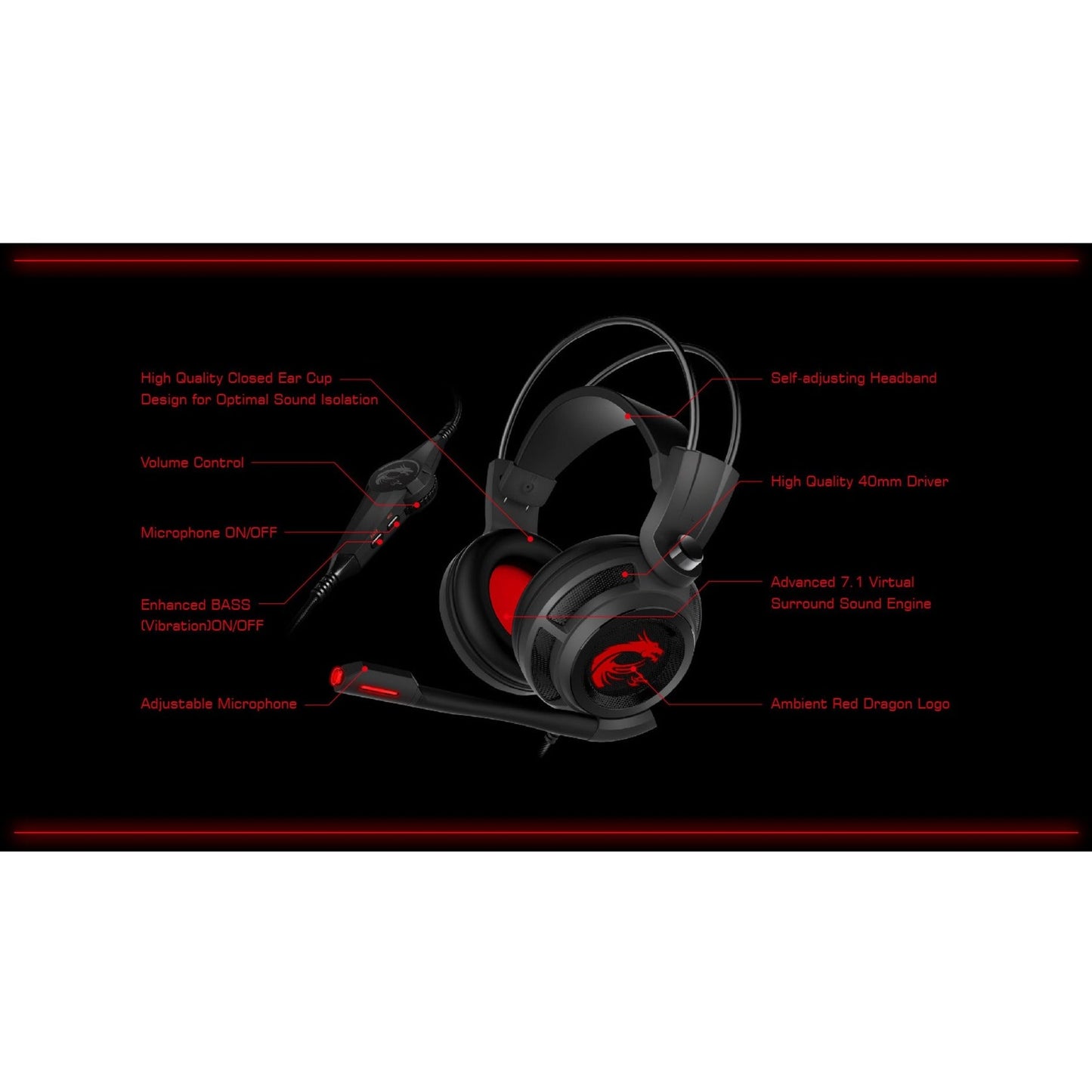 MSI DS502 Gaming Headset