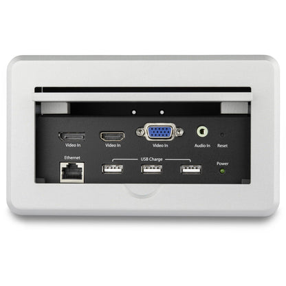 StarTech.com Conference Table Connectivity Box for A/V - USB Charging - LAN - HDMI / VGA / DisplayPort Inputs - HDMI Output - 4K