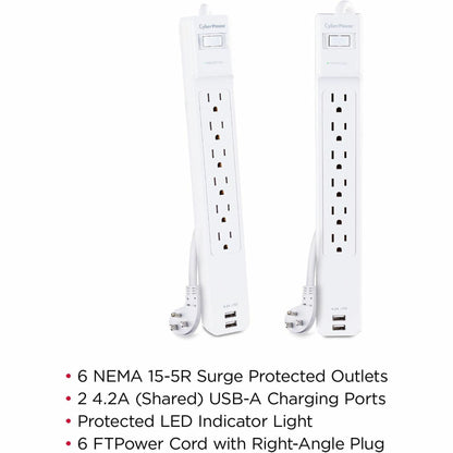 CyberPower CSP606U42A Professional 6 - Outlet Surge with 900 J