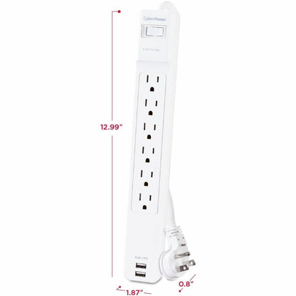 CyberPower CSP606U42A Professional 6 - Outlet Surge with 900 J