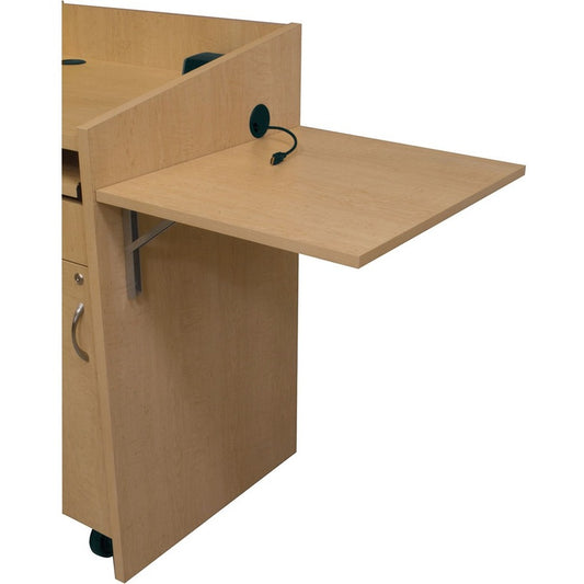 Middle Atlantic L2 Series Flip Shelf 21" W Grained Ebony Ash Melamine