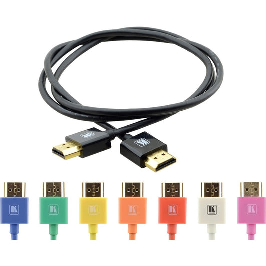 Kramer Ultra Slim High-Speed HDMI Flexible Cable with Ethernet - Yellow