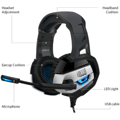 Adesso Stereo USB Gaming Headset with Microphone