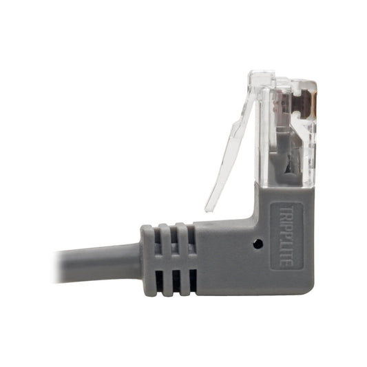 Tripp Lite Right-Angle Cat6 Gigabit Snagless Molded Slim UTP Ethernet Cable (RJ45 M/M) Gray 2 ft. (0.61 m)