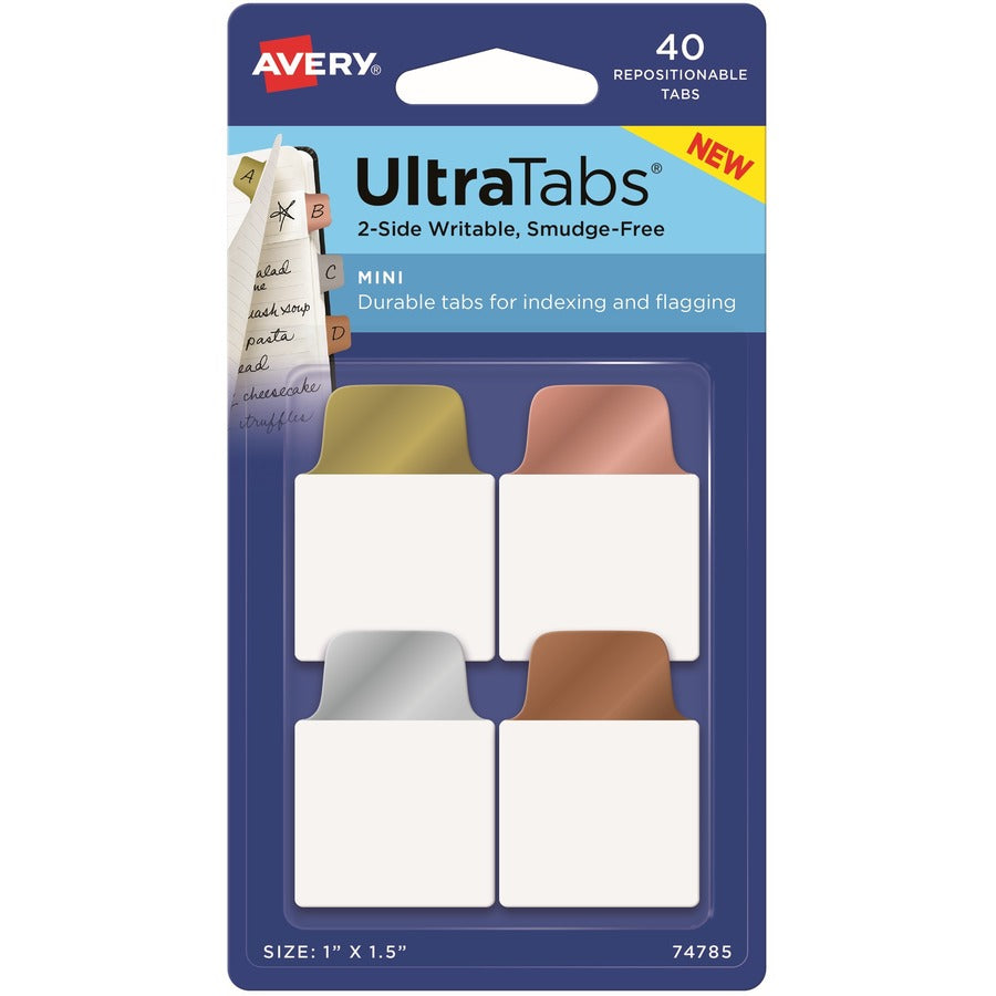 Avery&reg; UltraTabs Metallic Color 2-sided Mini Tabs