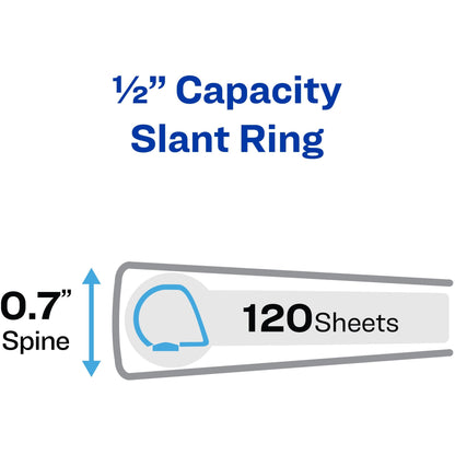 Avery&reg; Heavy-Duty View Binders 0.5" Slant Rings