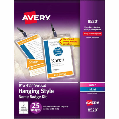 Avery&reg; Vertical Hanging Style Name Badges