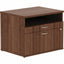 Lorell Walnut Open Shelf File Cabinet Credenza - 2-Drawer