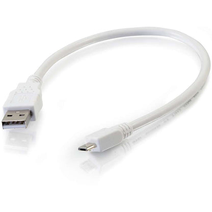 C2G 1ft USB 2.0 A to Micro-USB B Cable White - 1' USB Cable