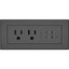 Wiremold Furniture Power 2-Outlet with USB-A Unit- Black