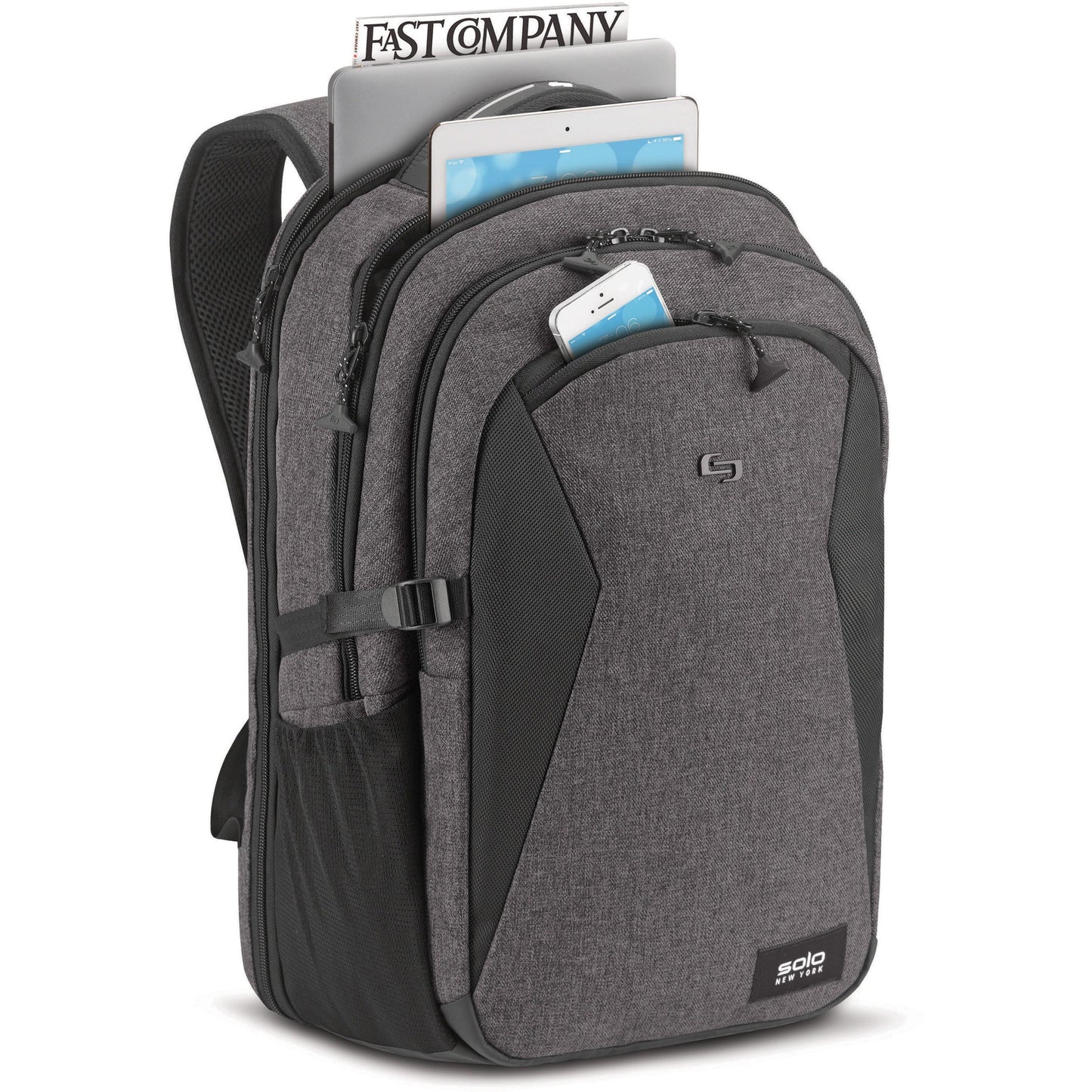 Solo Unbound Carrying Case (Backpack) for 15.6" Notebook - Gray Photo Black