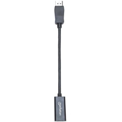 Manhattan DisplayPort 1.1 to HDMI Adapter Cable 1080p@60Hz Male to Female Black DP With Latch Not Bi-Directional Three Year Warranty Polybag